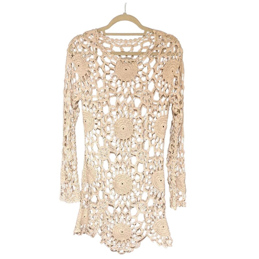 Rare UNIF Crochet Tunic/Dress, Cream - Picture 3 of 4